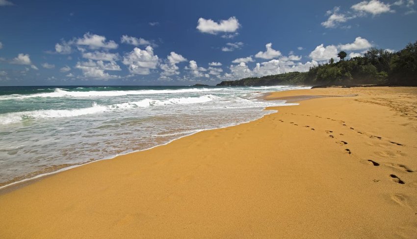 “The Secret Beach” in Kalihiwai, Kauai