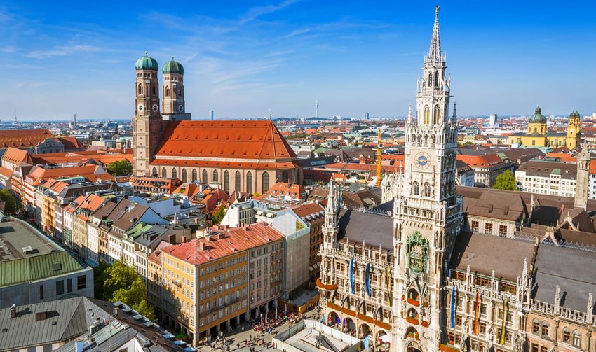 aerial view of Munich, Germany