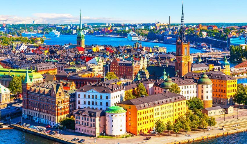 aerial view of Stockholm, Sweden