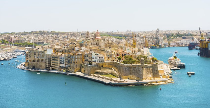 Fortress City Senglea from Valetta, Malta