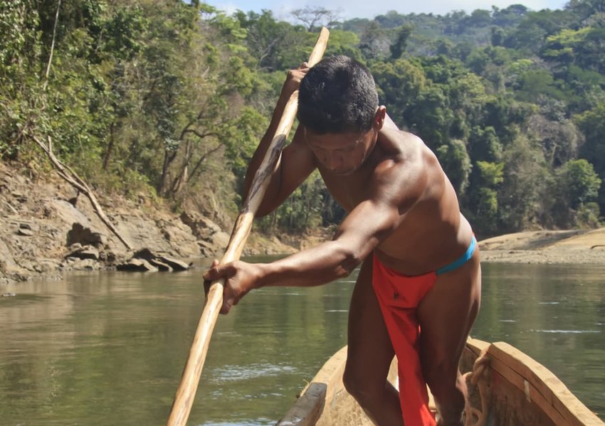 Panama: Embera Boatman on the Chagres River