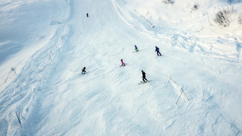 skiing in Alagna, Monte Rosa, Italy