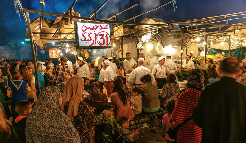 Marrakech, Djemma El Fan Square, Night Street Market, Morocco