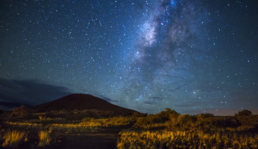 Mountain Trail Under the Milky Way