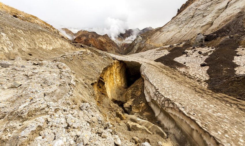 Active volcano Mutnovsky, Kamchatka, Russia