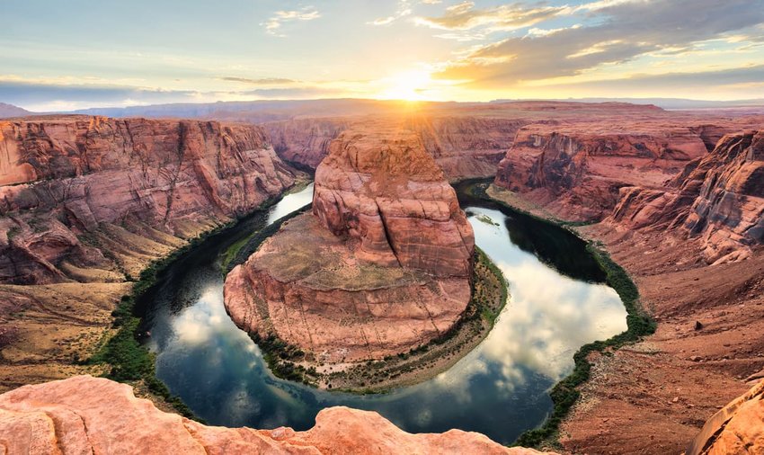 Horseshoe Bend At Sunset - Colorado River, Arizona