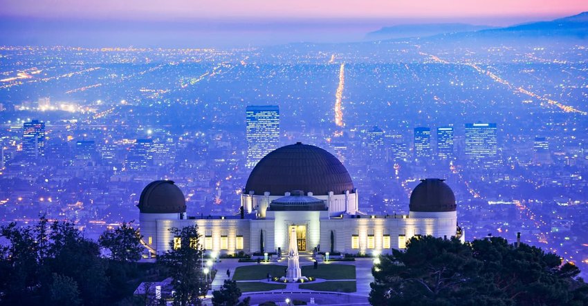 Griffith Observatory, Los Angeles, at sunset