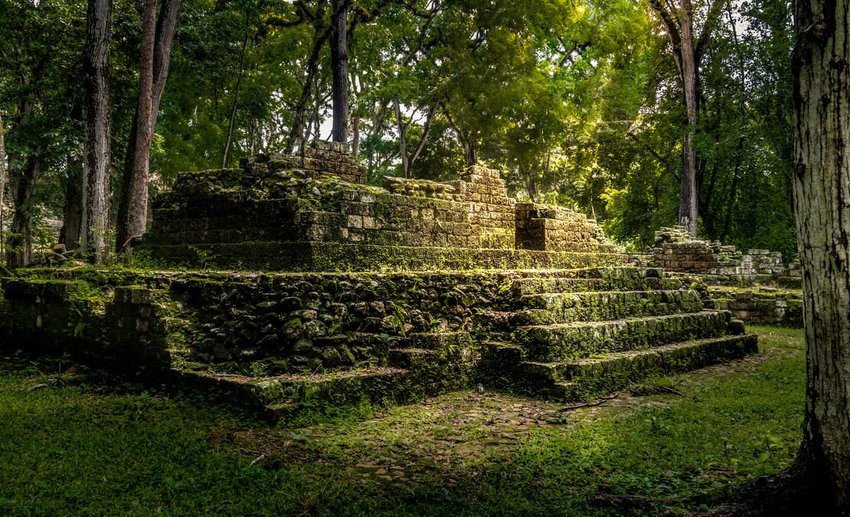 Residential area of Mayan Ruins of Copan, Honduras