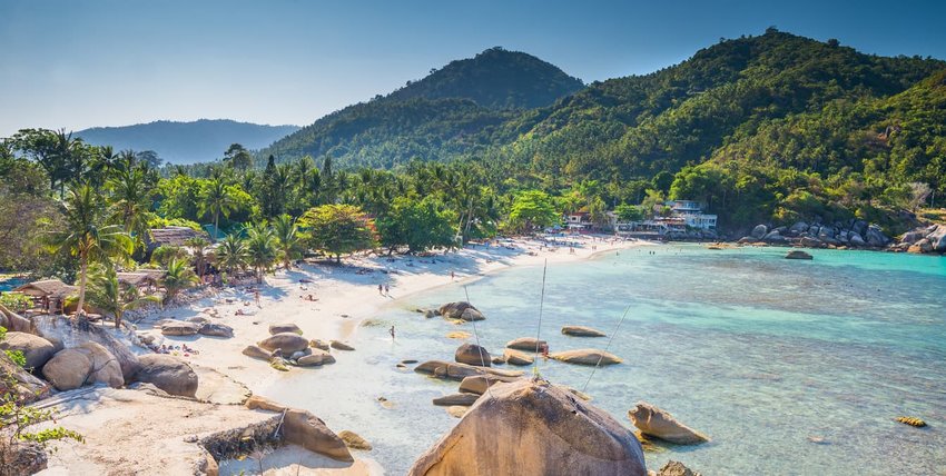 Silver beach, Crystal Beach beach view at Koh Samui Island