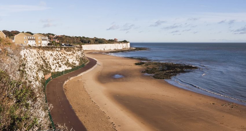 Stone Bay beach in Broadstairs, Thanet, Kent, England