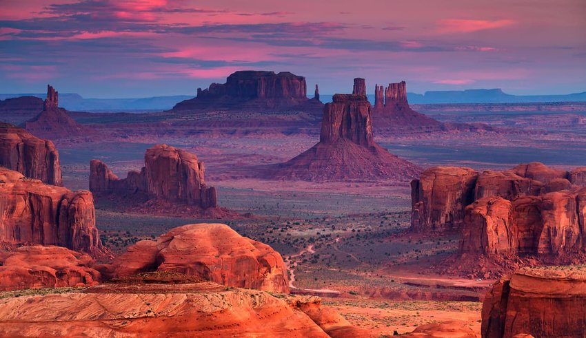 Hunts Mesa navajo tribal majesty place near Monument Valley, Arizona, USA