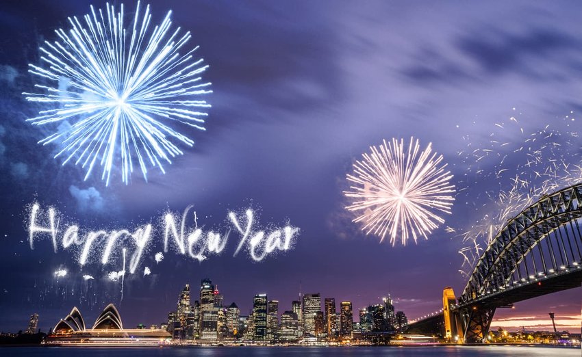 new years fireworks over sydney harbor