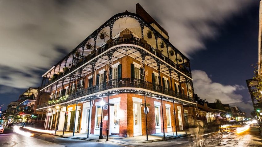 Downtown French Quarters New Orleans, Louisiana at Night