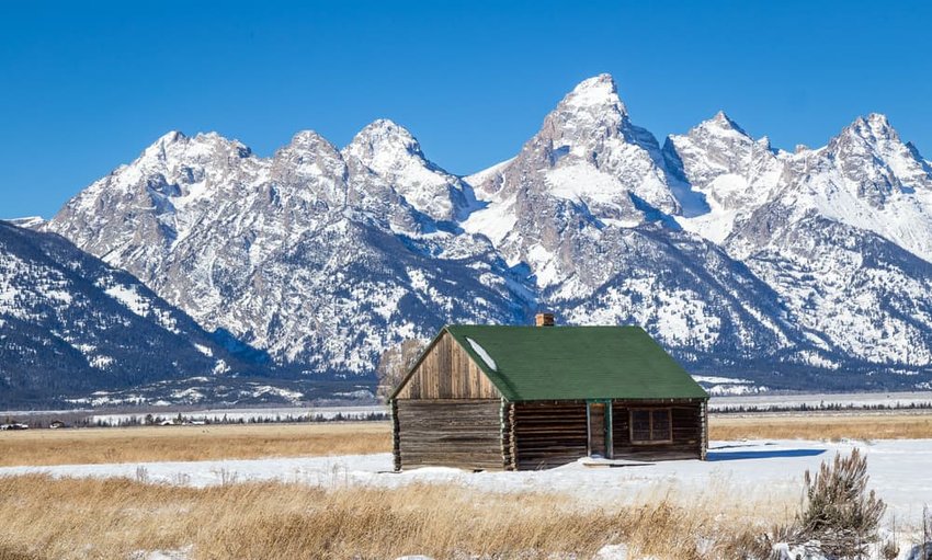 the Grand Teton in winter