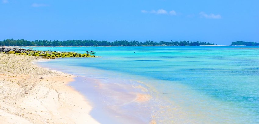 Beach on Tuvalu island