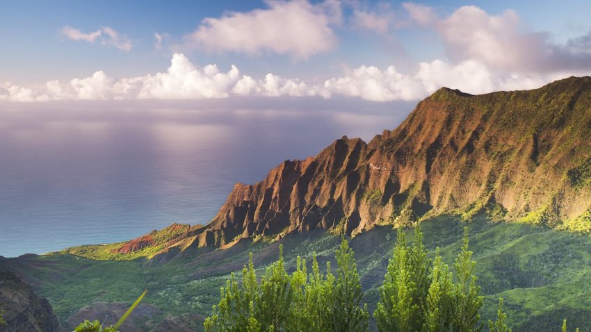 Sunset at Na Pali Coast, Kauai, Hawaii