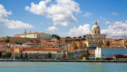 Beautiful view of Lisbon from the Tagus River