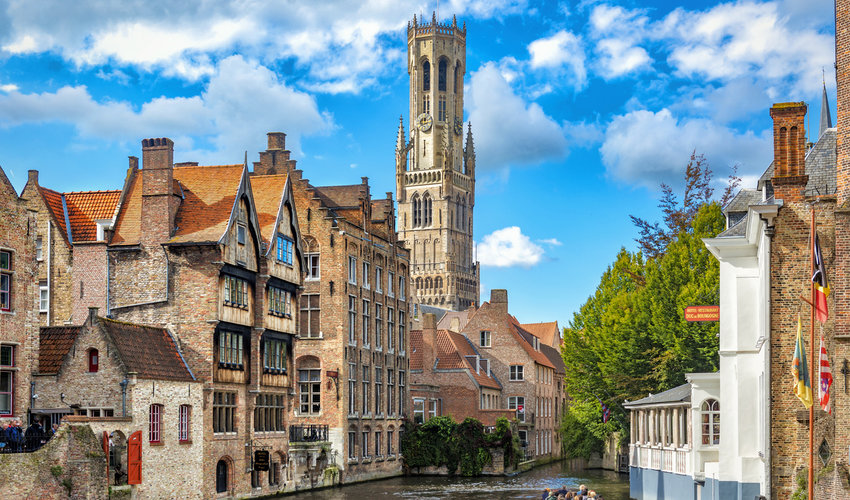 View from the Rozenhoedkaai in Bruges