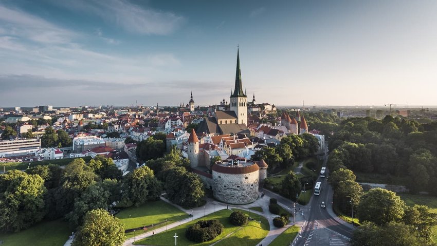 Tallinn Old Town Aerial View, Estonia