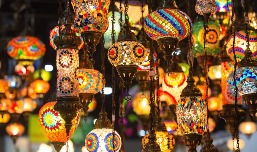 Colorful Moroccan style lanterns