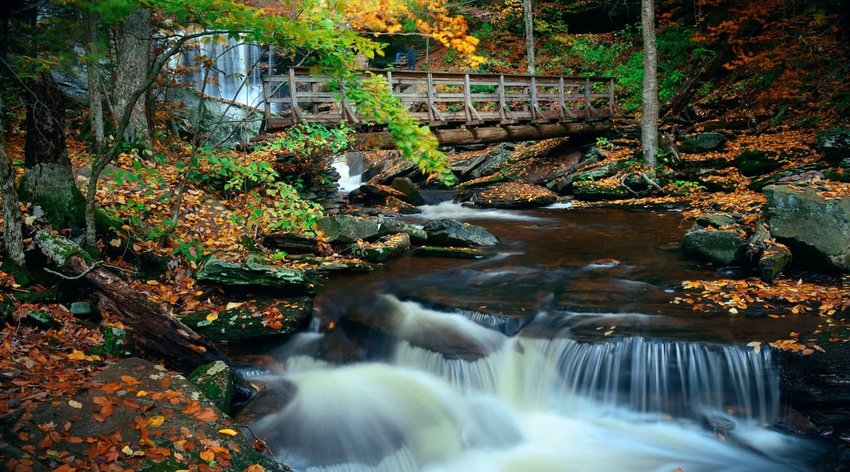 Autumn waterfalls