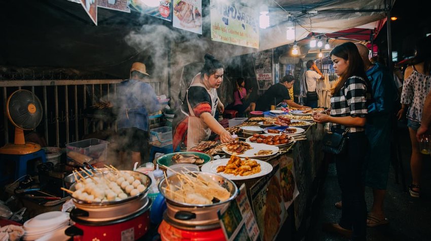 Saturday night market in Chiang Mai, Thailand