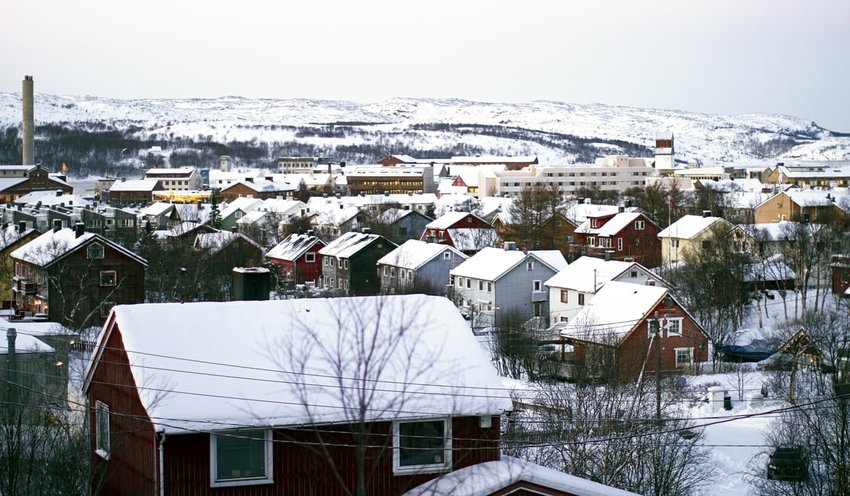 Winter snow houses Kirkenes, Norway