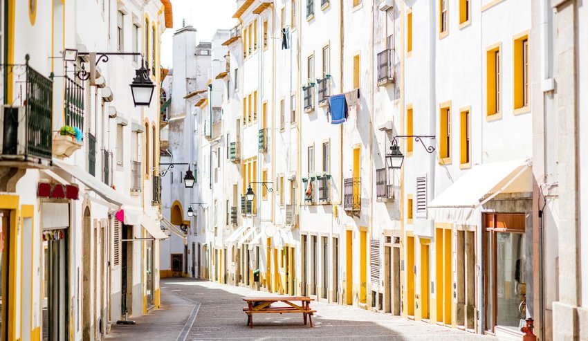 Evora old town in Portugal