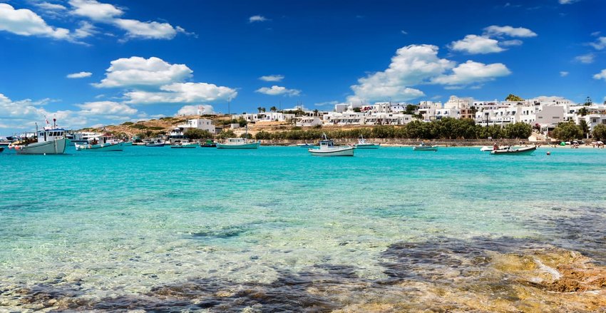 View of the village and old port of Pano Koufonisi