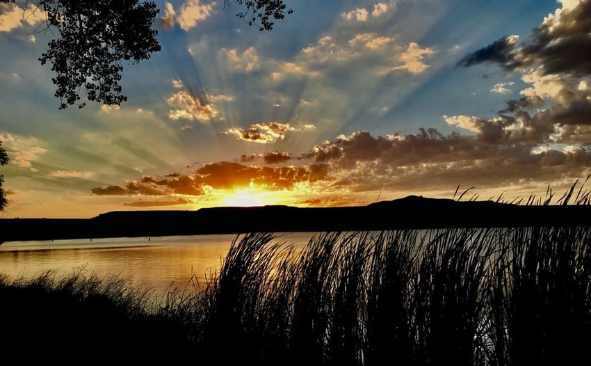 Sunset at Scott Lake Park, Kansas, USA