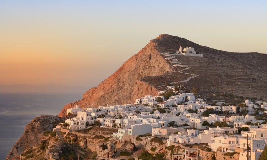 The Church of Panagia in Chora, Folegandros Cyclades.