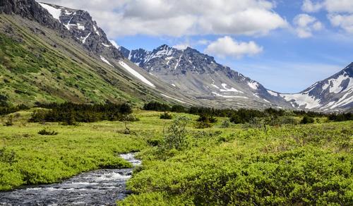 South Fork, Campbell Creek, in the Chugach Mountains, Anchorage, Alaska
