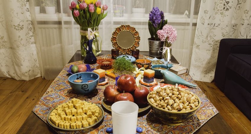 Haft Seen traditional table of Nowruz