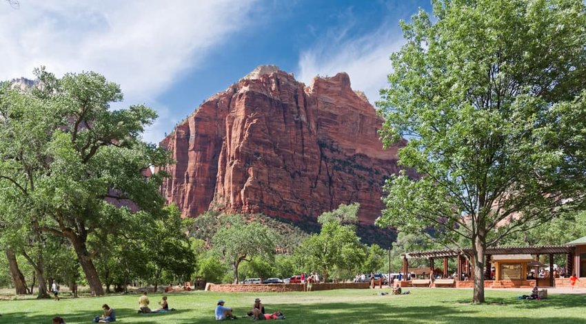 Zion Lodge at Zion National Park near Springdale, Utah.