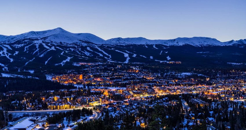 Breckenridge Colorado Winter Dusk Ski Runs