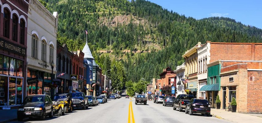 Wallace in the Silver Valley mining district of Idaho