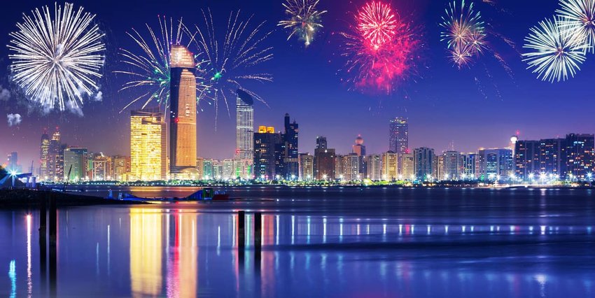 New Year fireworks display in Abu Dhabi