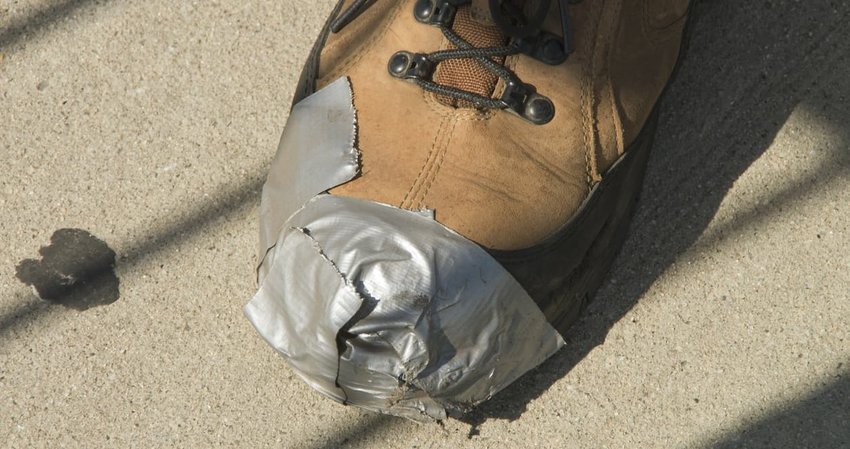 Duct Tape Shoe Repair