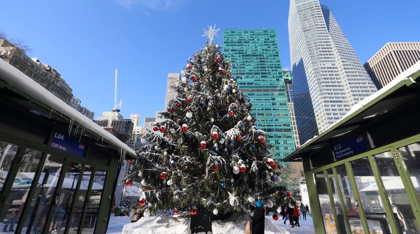 Christmas tree at Bryant Park