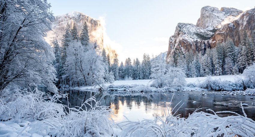 Yosemite National Park After a Fresh Snow