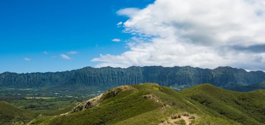 Pillbox hike on Ka'Iwa Ridge, Kailua, Oahu, Hawaii