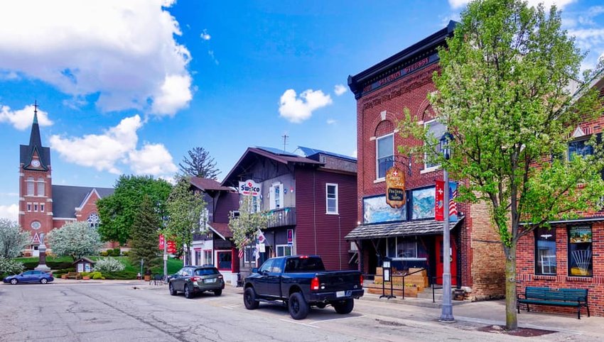 Buildings in New Glarus, Wisconsin