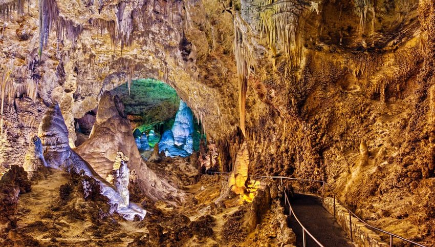 Photo inside a cavern in Carlsbad Caverns National Park