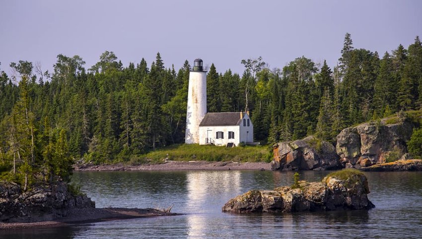 Photo of lighthouse in Isle Royale National Park