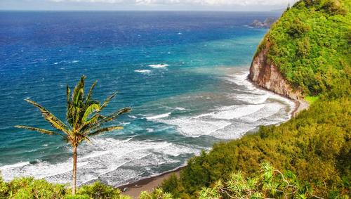 View of ocean on the big island of Hawaii - Burcunuza göre tatil