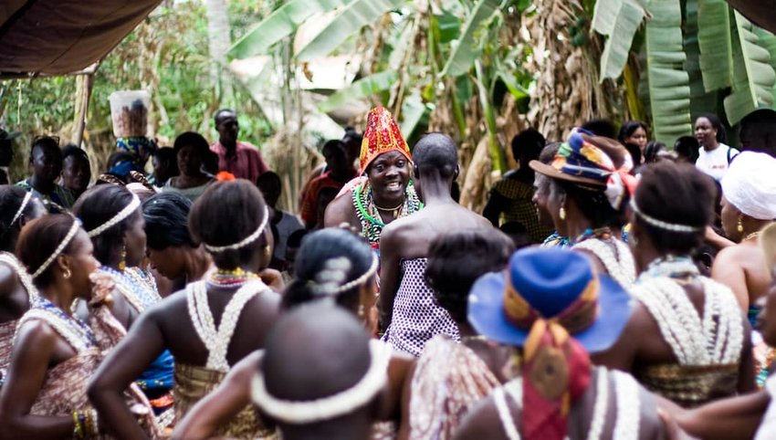 Гуд вуду. Ouidah, Benin'. Naming Ceremony in Ghana.