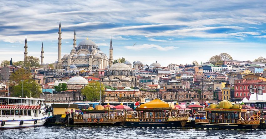 City view of Istanbul on the water