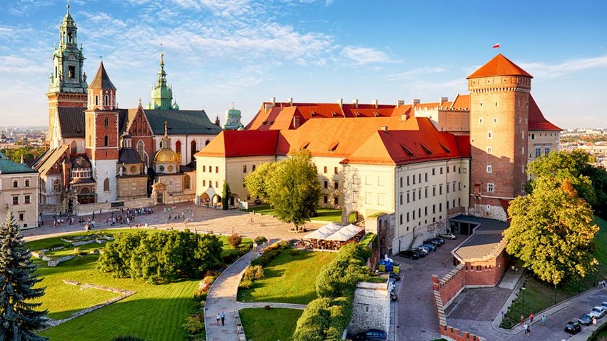 View of Wawel castle in Krakow