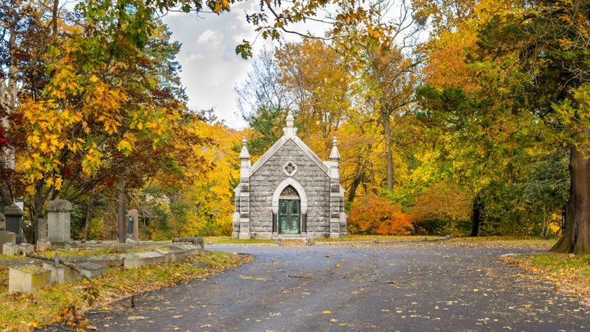 Sleepy Hollow Cemetery in Fall