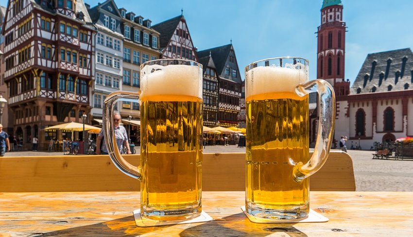 German beer in Frankfurt